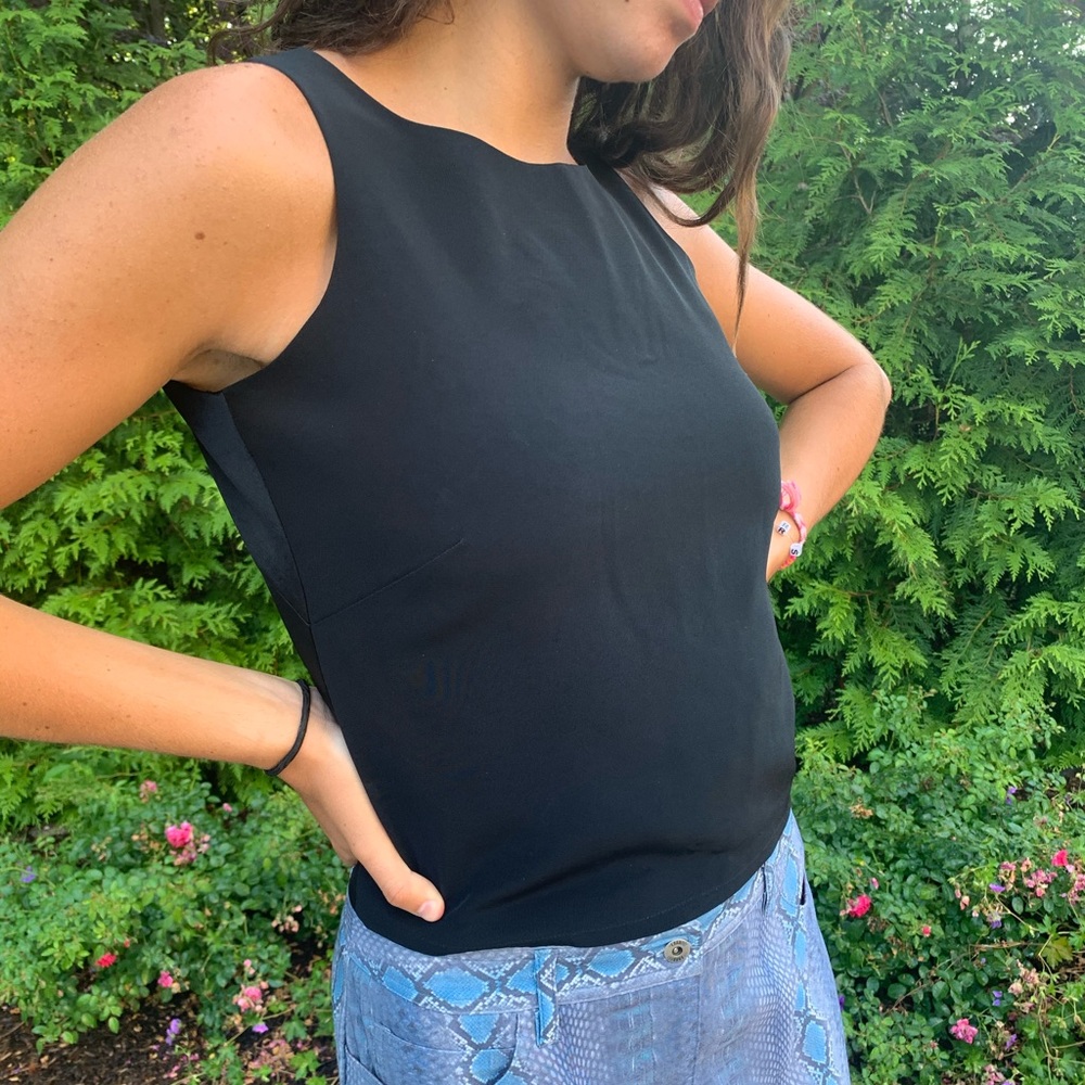 NEXT black backless top